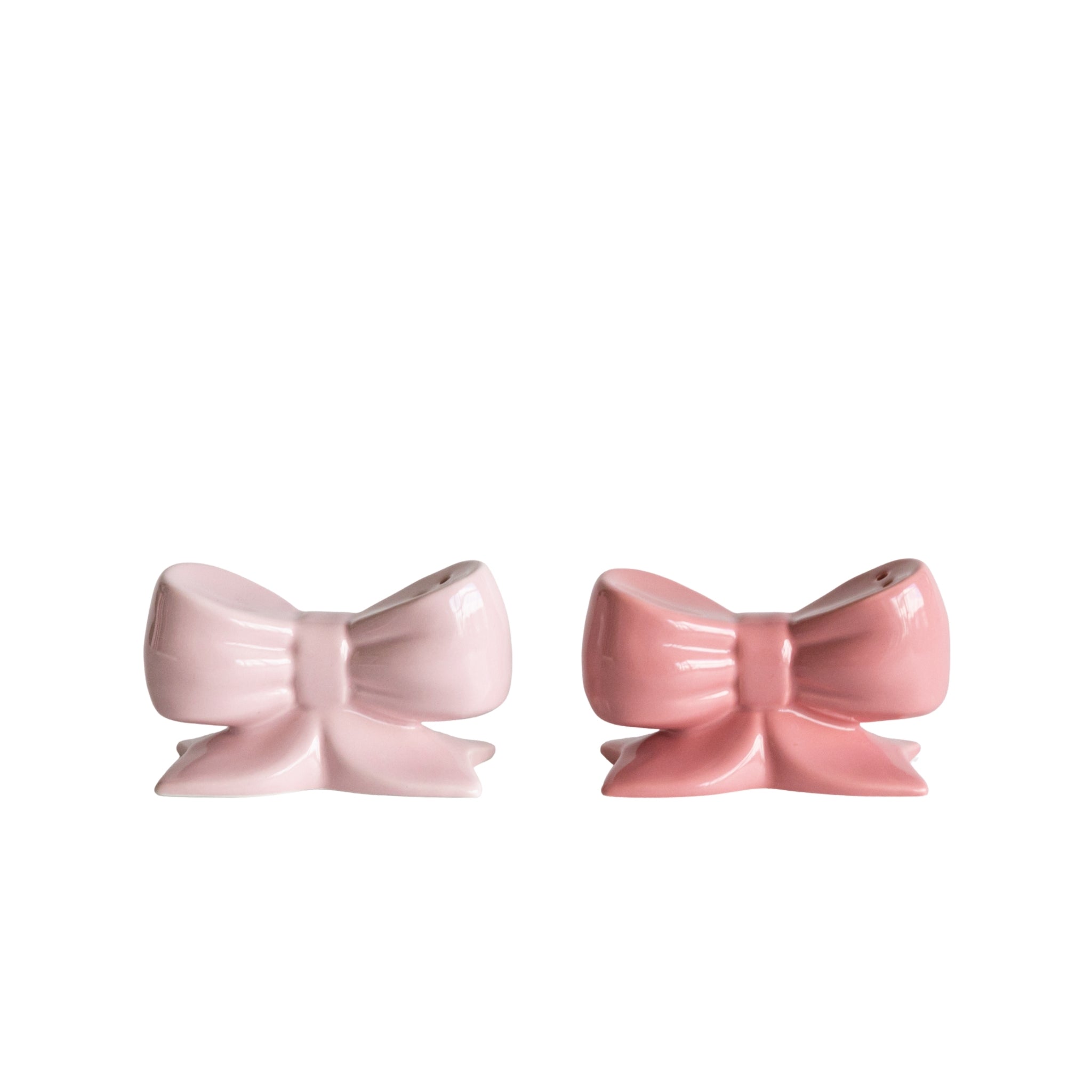Pink Bow Salt & Pepper Shakers - LUXE AND BEAU