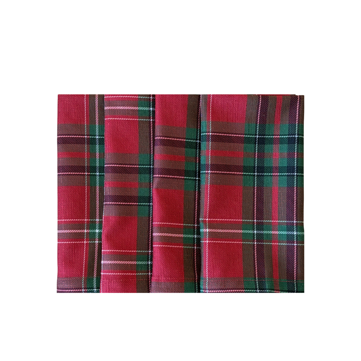 Set of four Red Tartan napkins