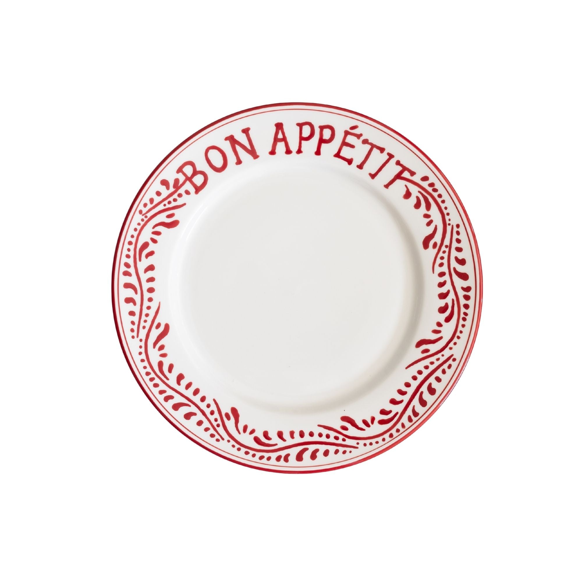 Rouge Bon Appetit Dinner Plate - LUXE AND BEAU