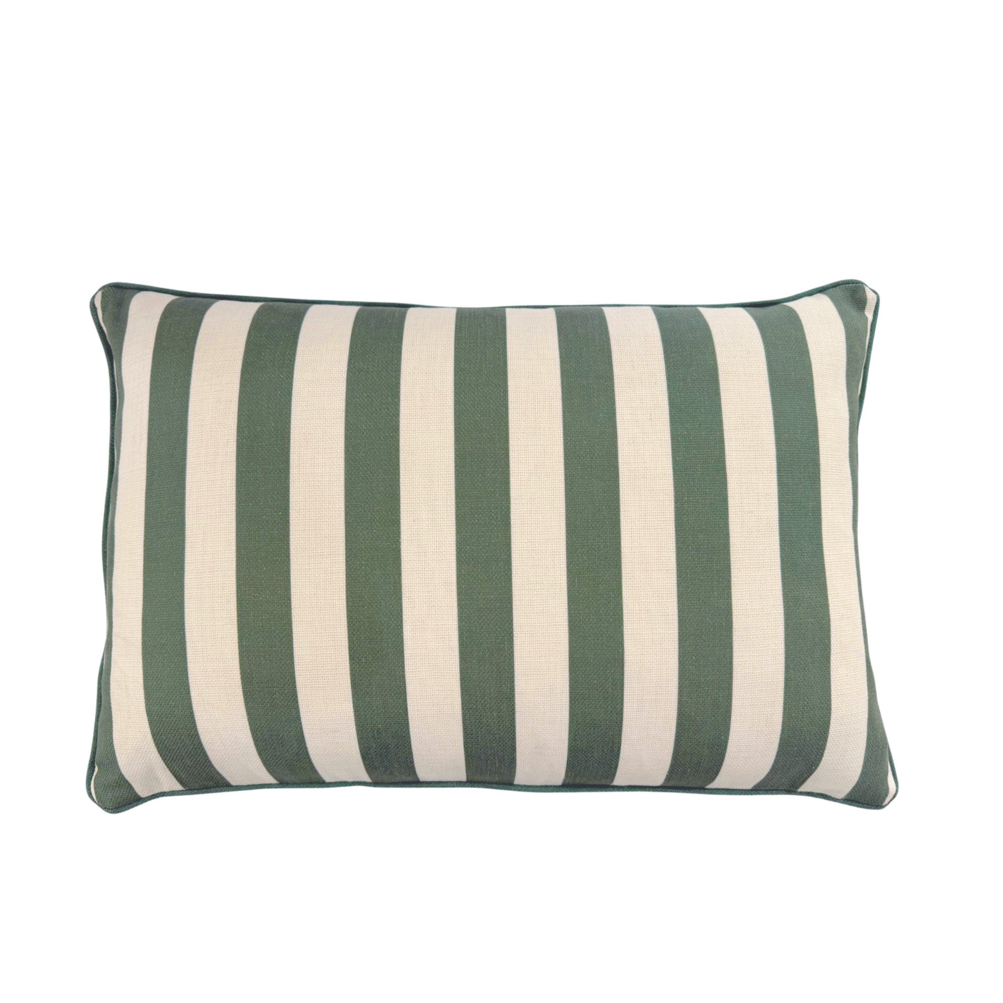 Outdoor Green Stripe Cushion Cover 40x60cm - LUXE AND BEAU