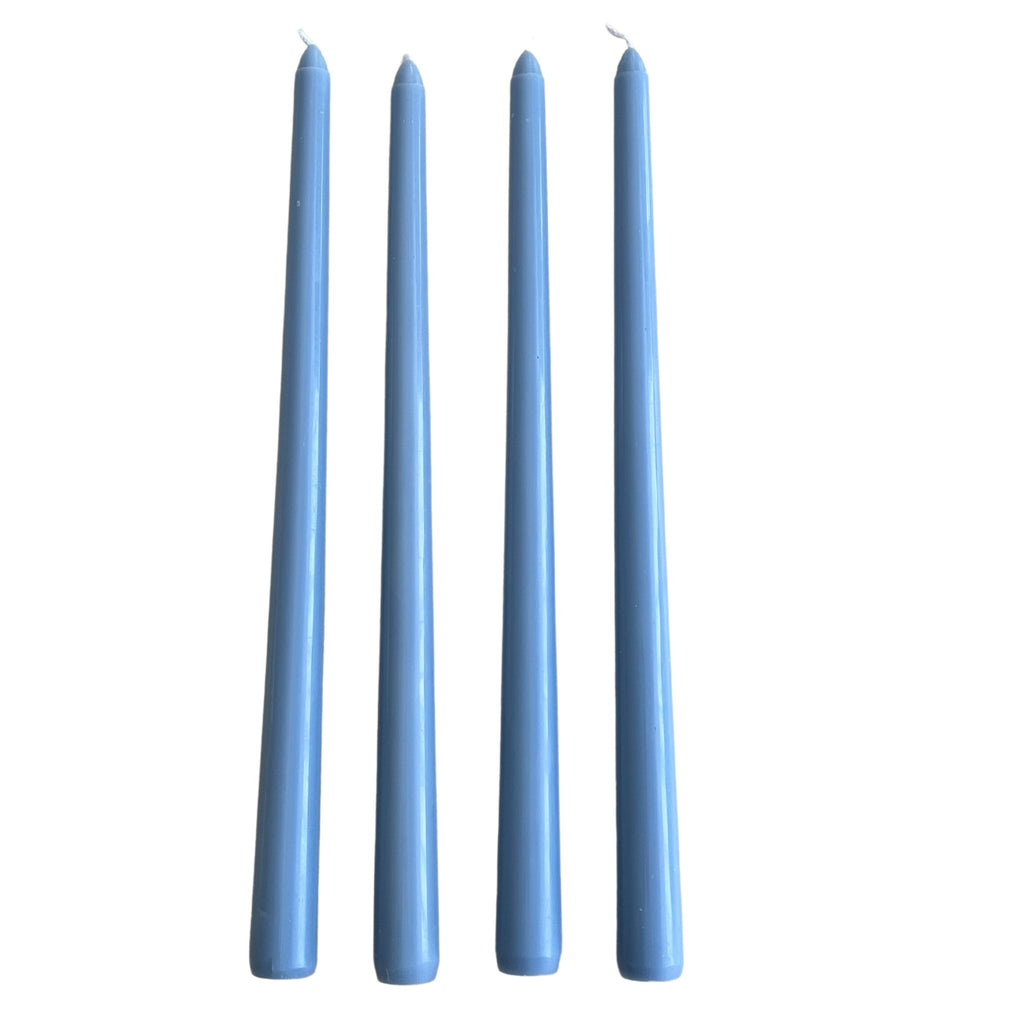 Buy Luxe Cushions & Linens - Sky Blue Tapered Candle (Set of 4) - By Luxe & Beau Designs 