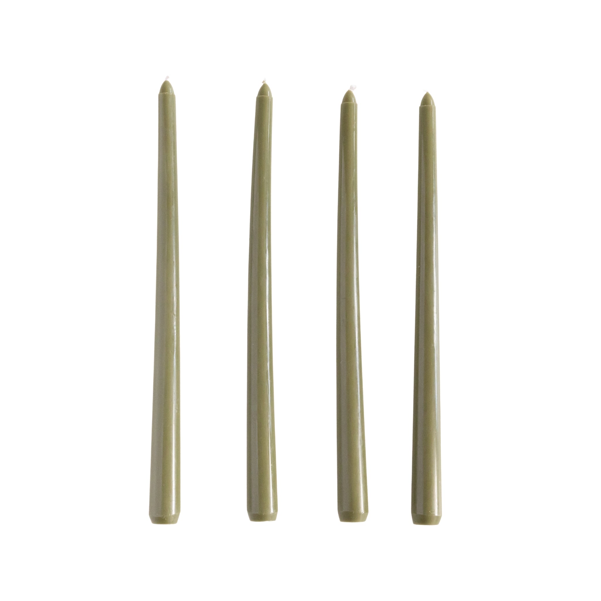 Green Moss Taper Candles (Set of 4) - LUXE AND BEAU
