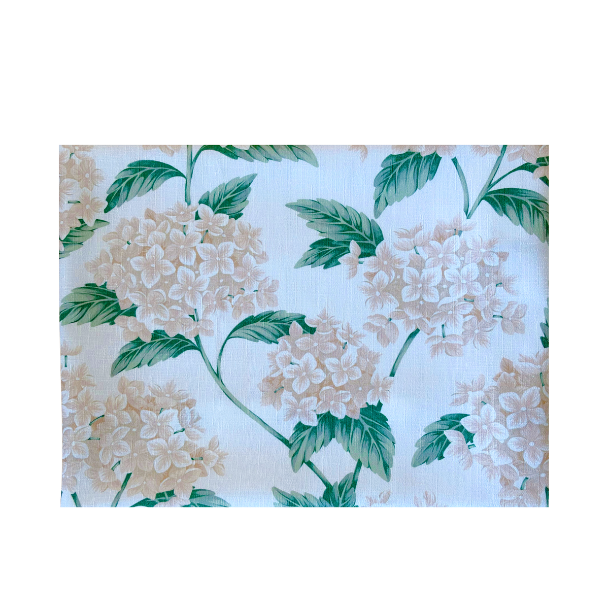 Cream Hydrangea table cloth fabric