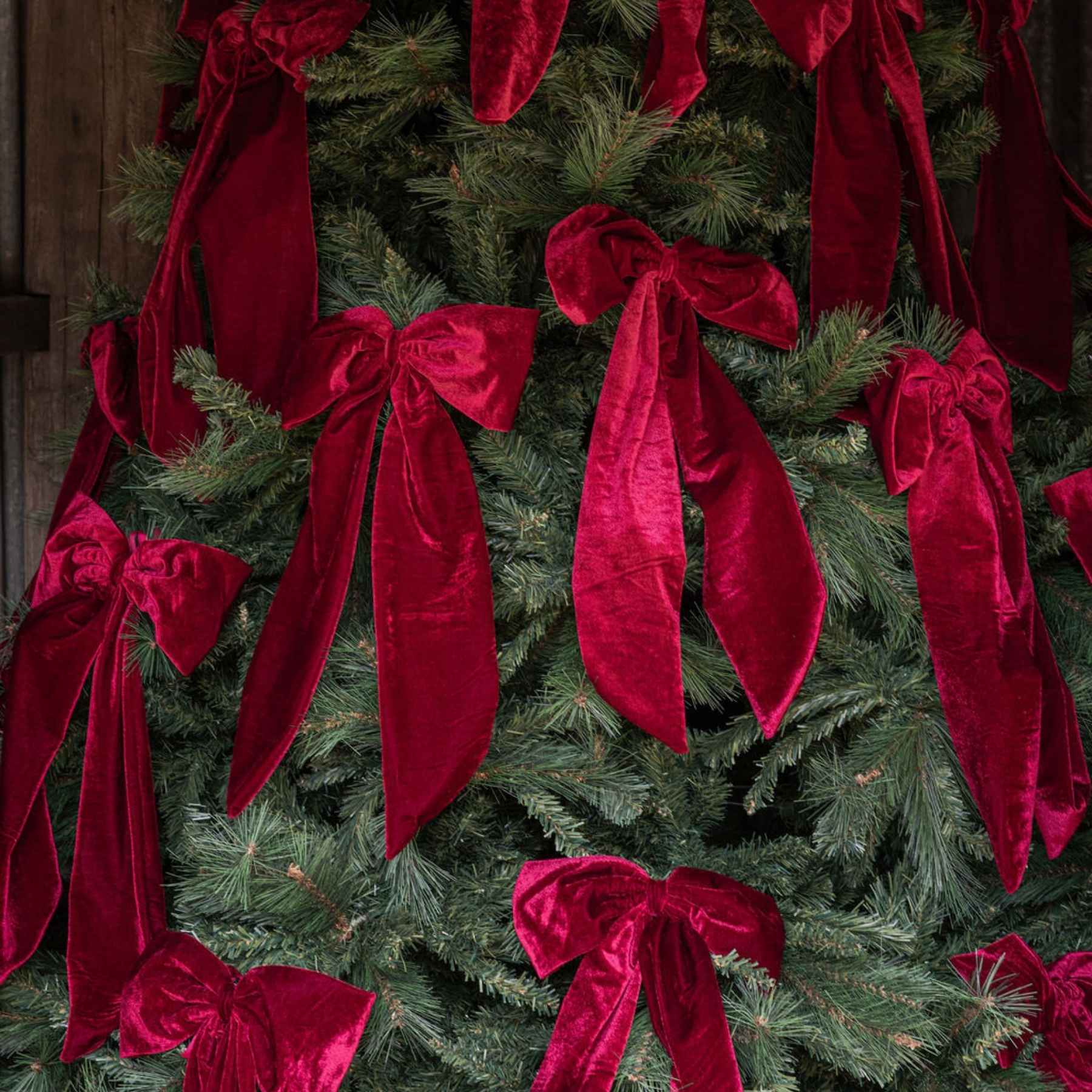 Large Rouge Velvet Bow - LUXE AND BEAU