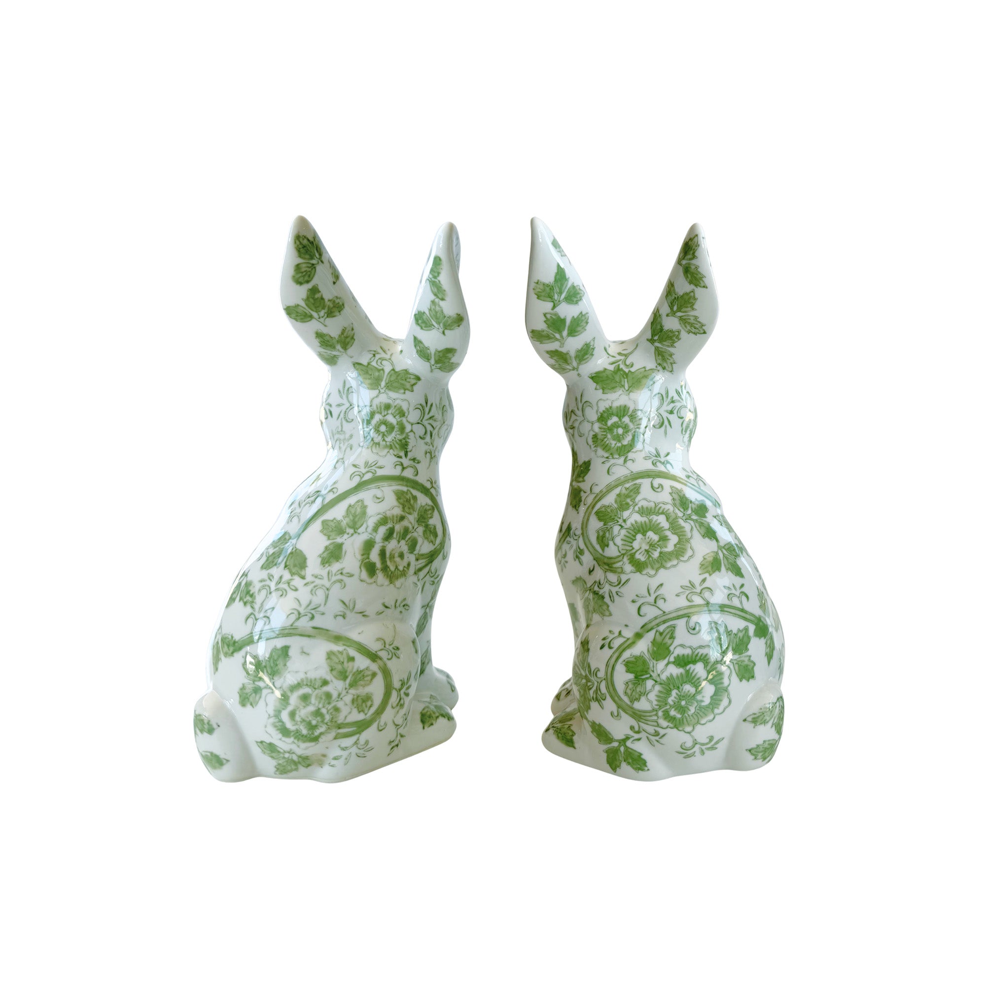 Green Ceramic Easter Bunnies (Set of 2) - LUXE AND BEAU