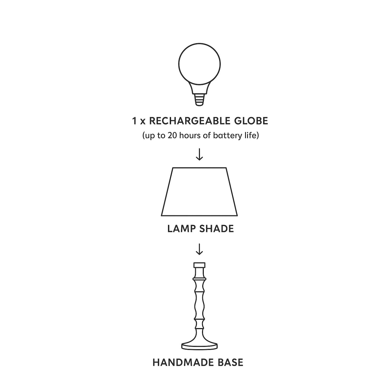 Audrey Cream and Hunter Green Ruffle Lamp Shade & Brass Base - Table Lamp - LUXE AND BEAU