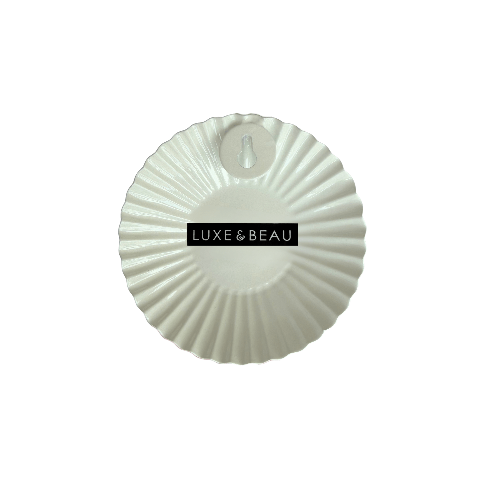 Green Stripe Scallop Shade and La Fleur Ivory Wall Sconce - LUXE AND BEAU