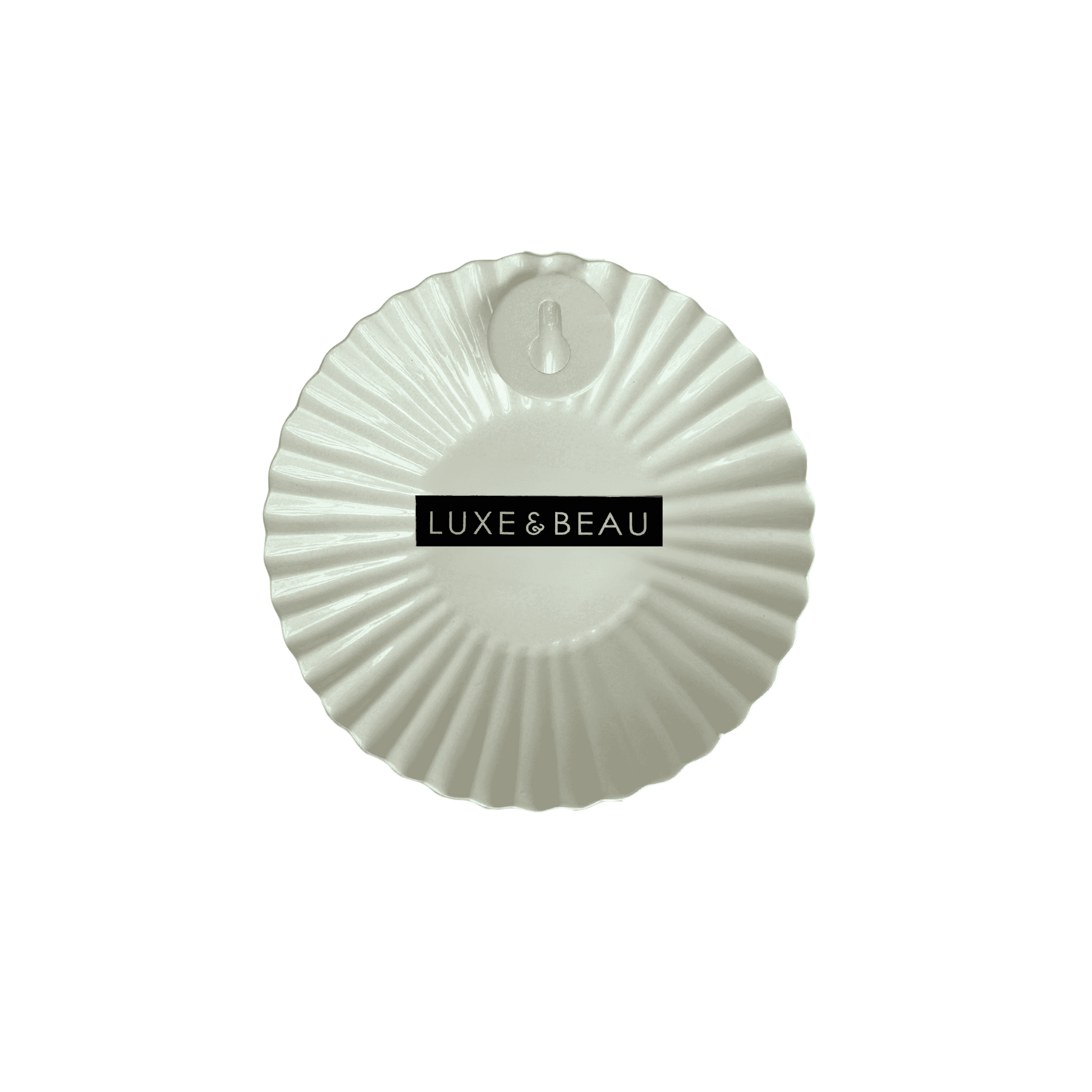 Green Stripe Scallop Shade and La Fleur Ivory Wall Sconce - LUXE AND BEAU