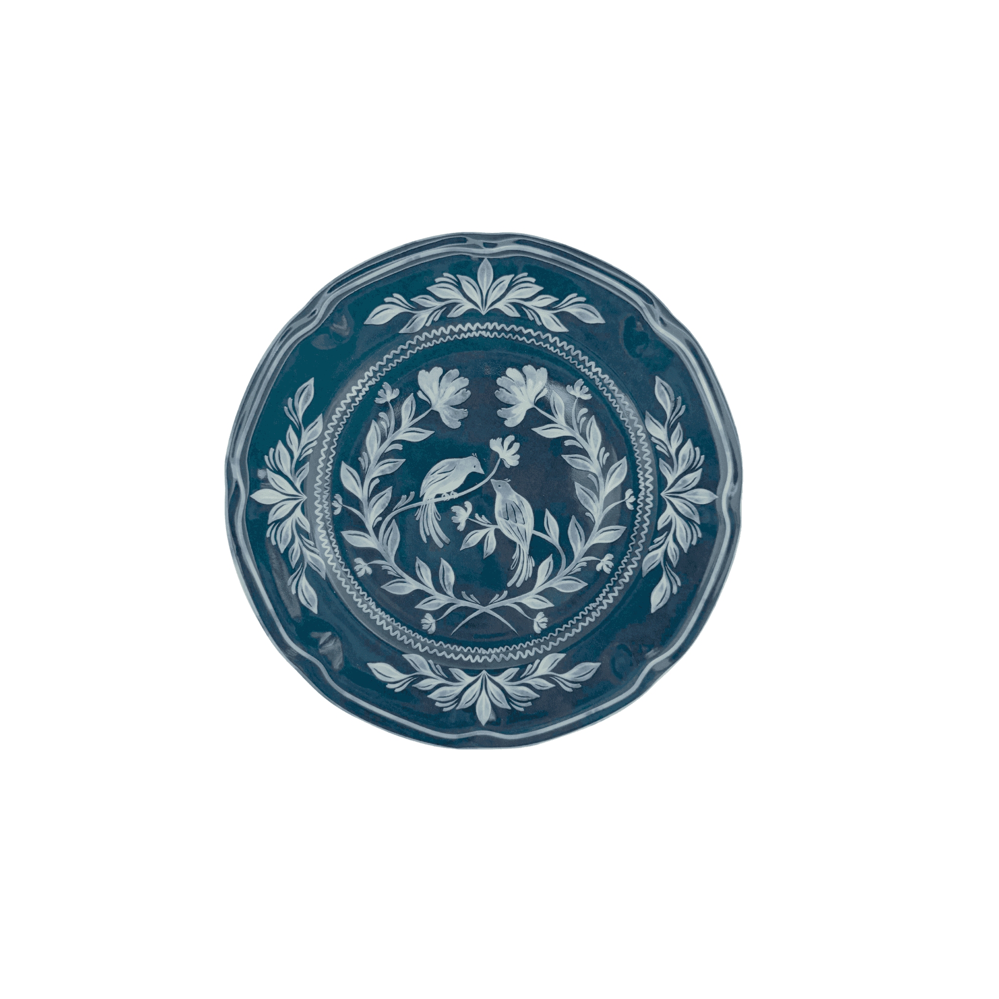Chinoiserie Blue and White Starter Plate - LUXE AND BEAU