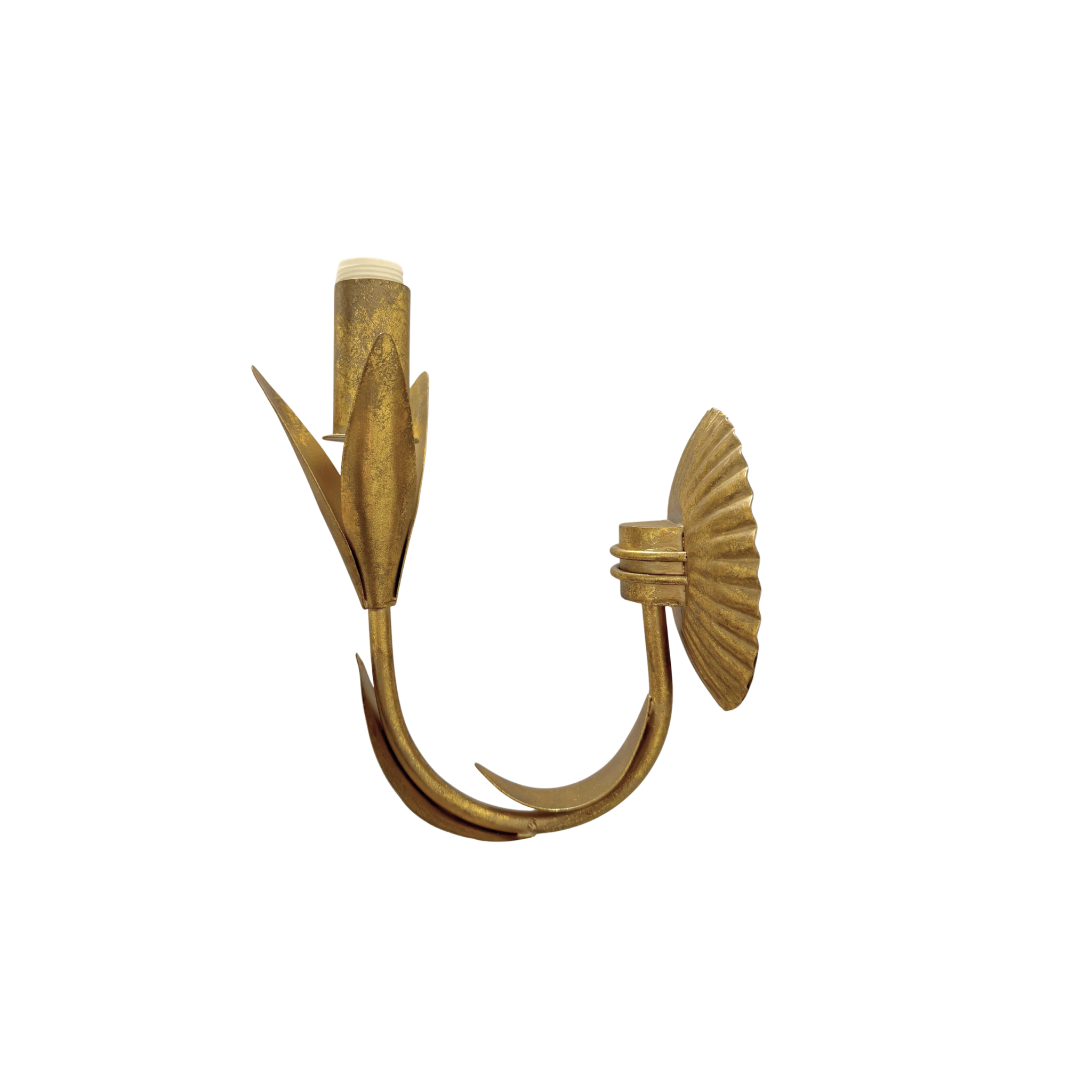 La Fleur Antique Gold Wall Sconce - LUXE AND BEAU