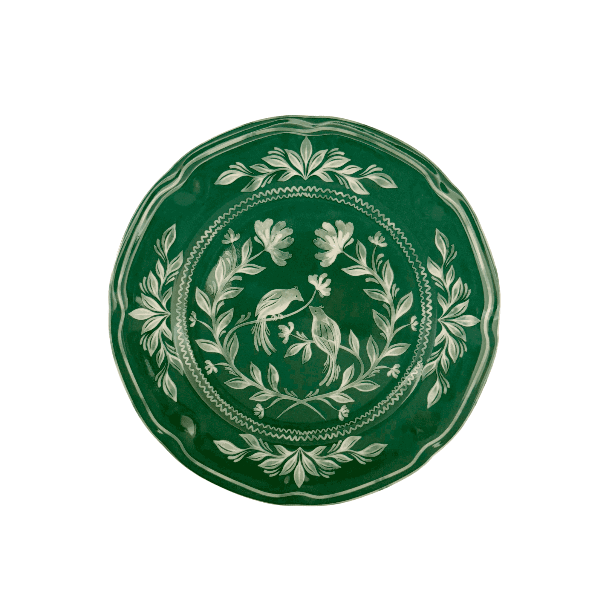 Chinoiserie Green and White Dinner Plate - LUXE AND BEAU