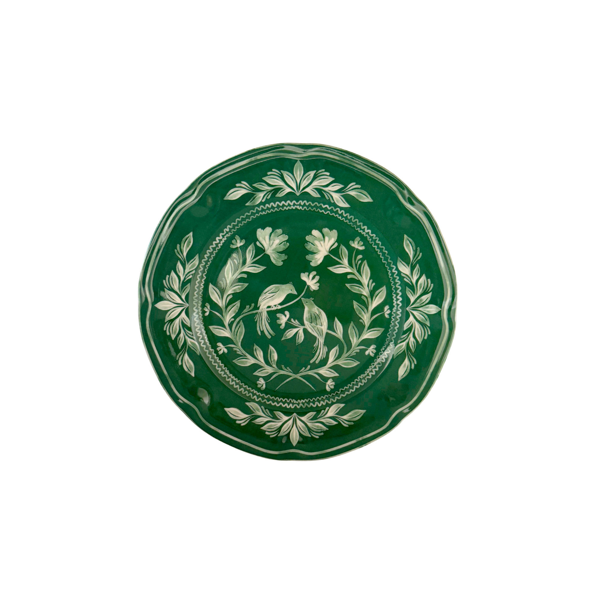 Chinoiserie Green and White Starter Plate - LUXE AND BEAU