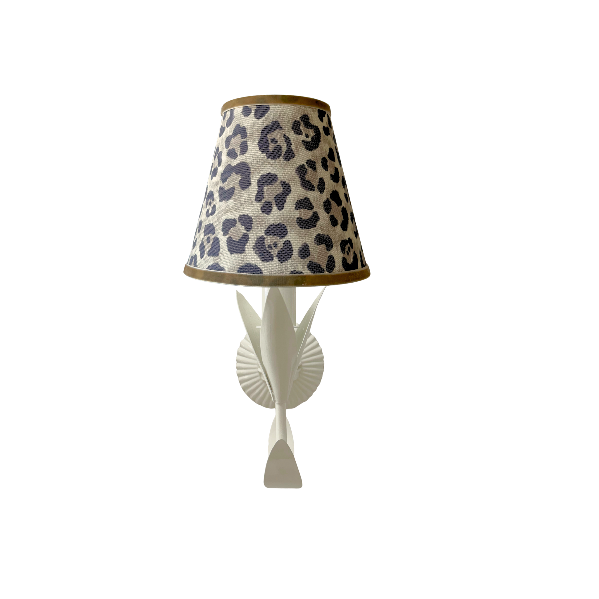 Leopard Shade and La Fleur Ivory Wall Sconce - LUXE AND BEAU