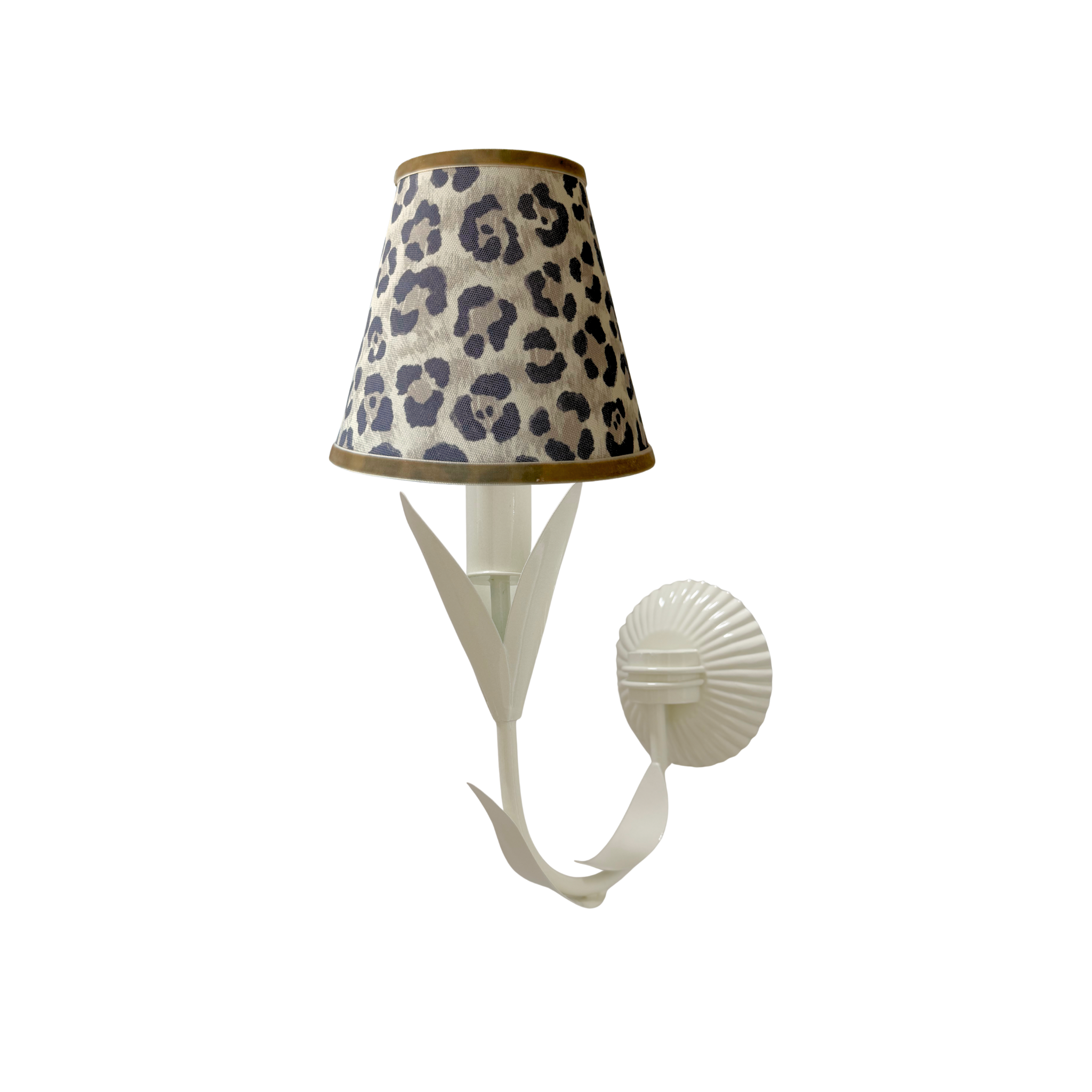 Leopard Shade and La Fleur Ivory Wall Sconce - LUXE AND BEAU