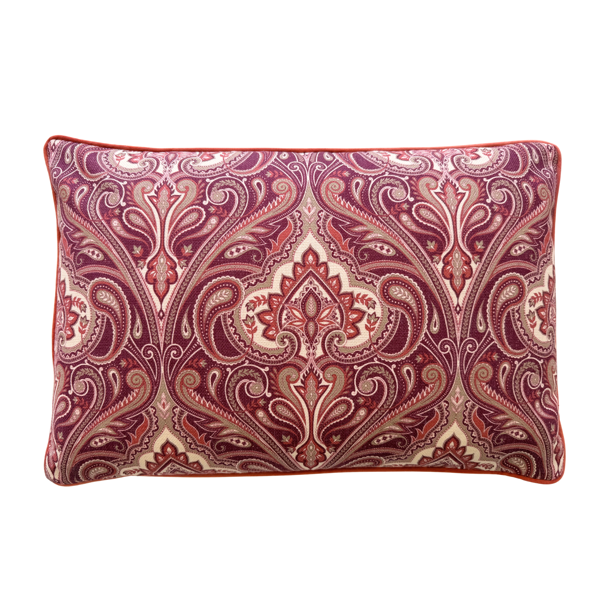 Terracotta Paisley Cushion Cover 40x60cm - LUXE AND BEAU