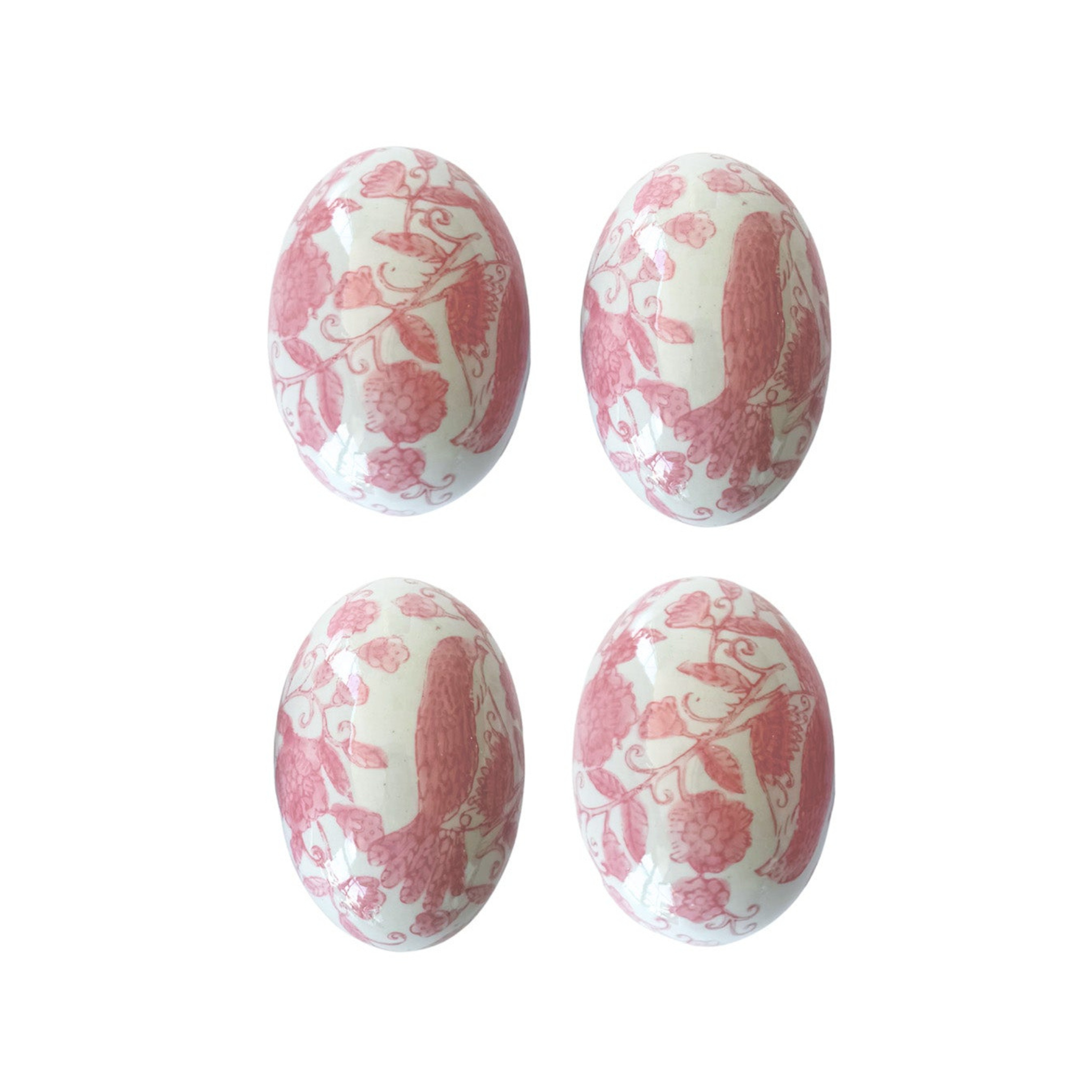 Pink Ceramic Easter Eggs (Set of 4) - LUXE AND BEAU