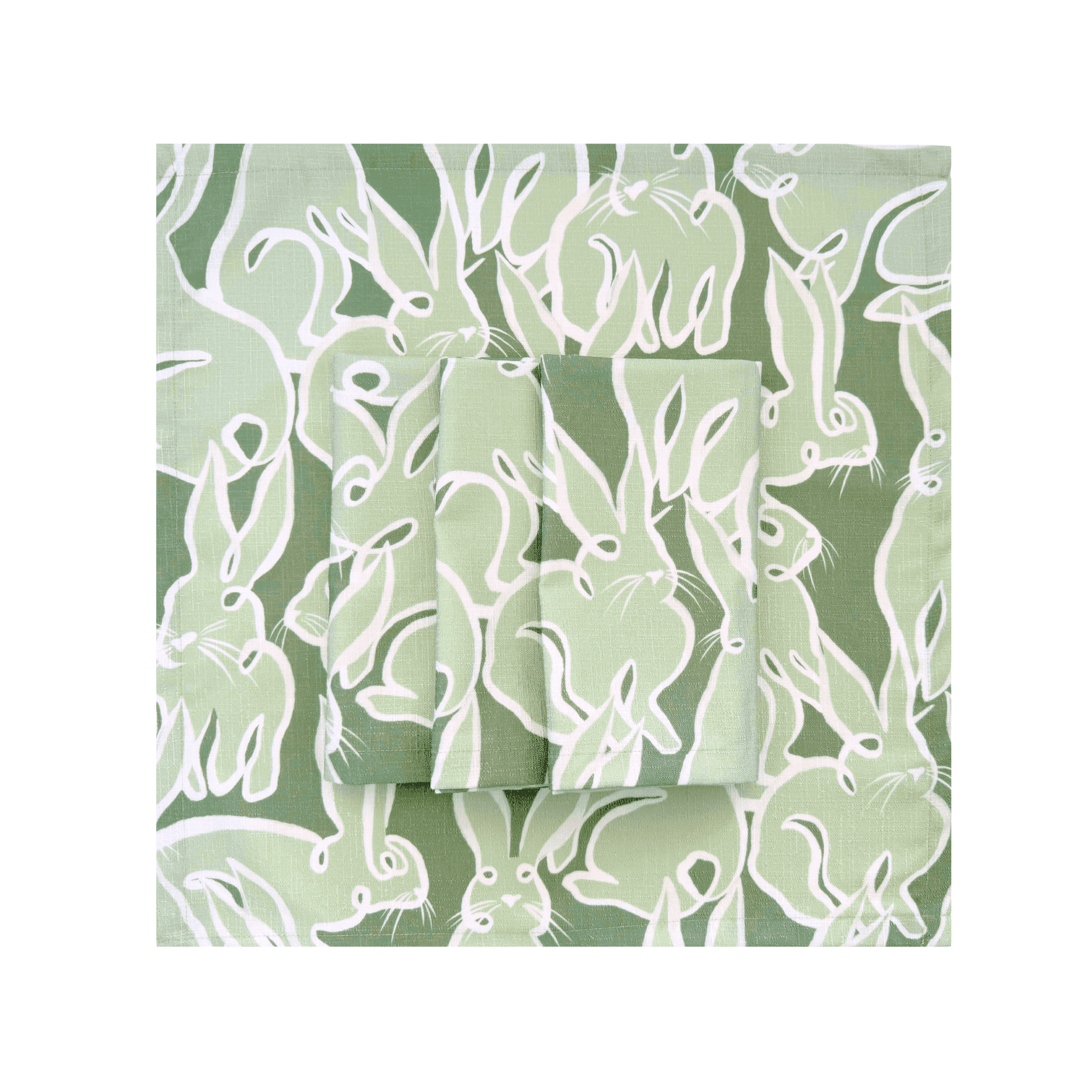 Bunnies at Brunch Pistachio Napkins - LUXE AND BEAU
