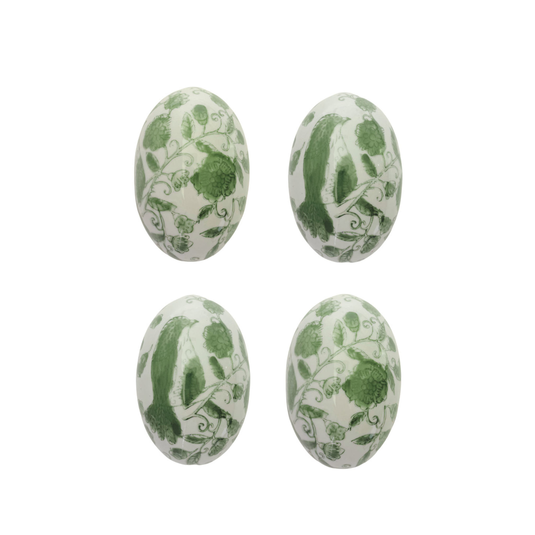 Green Ceramic Easter Eggs (Set of 4) - LUXE AND BEAU