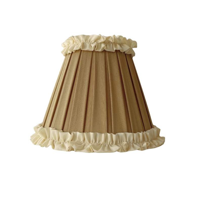 Audrey Camel and Cream Ruffle Shade