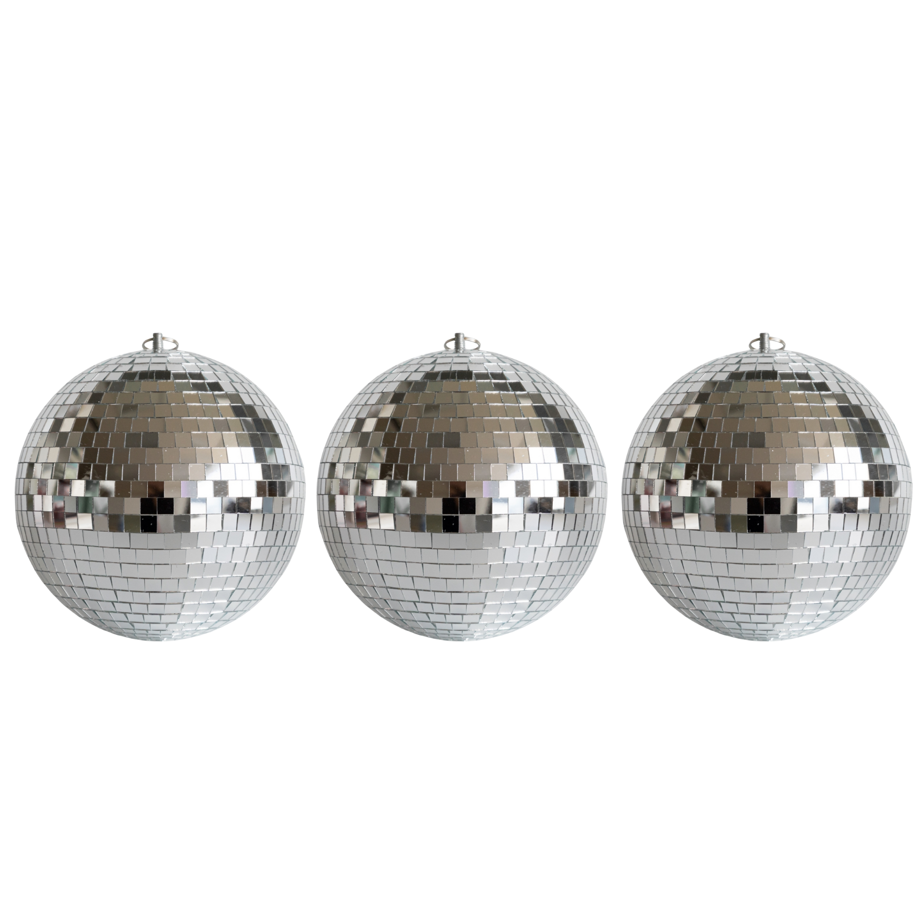 Silver Mirror Baubles (Set of 3) - LUXE AND BEAU