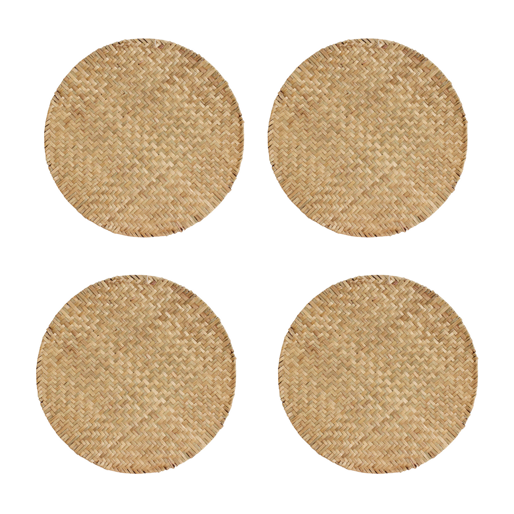 Buy Luxe Cushions & Linens - Woven Wicker Placemat (Set of 4) - By Luxe & Beau Designs 