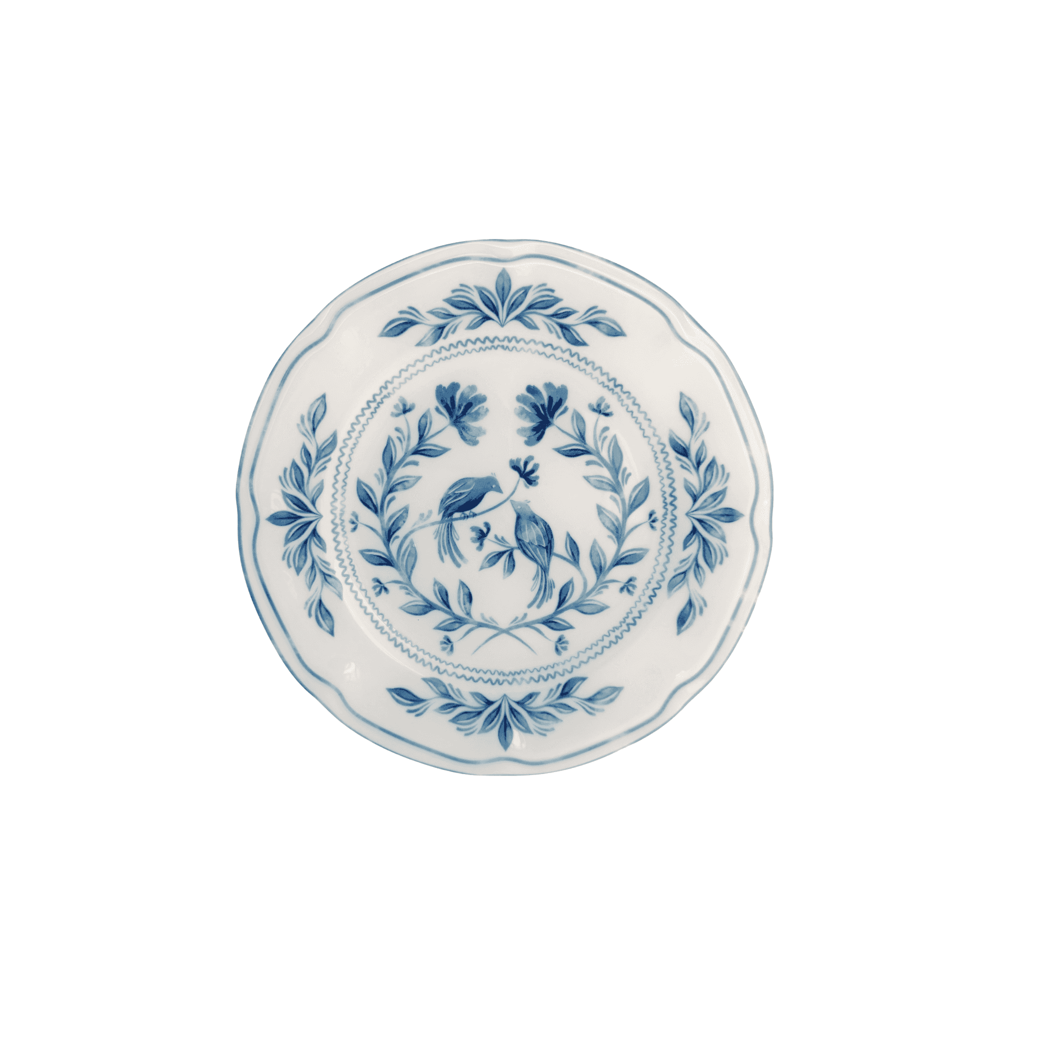 Chinoiserie White and Blue Starter Plate - LUXE AND BEAU