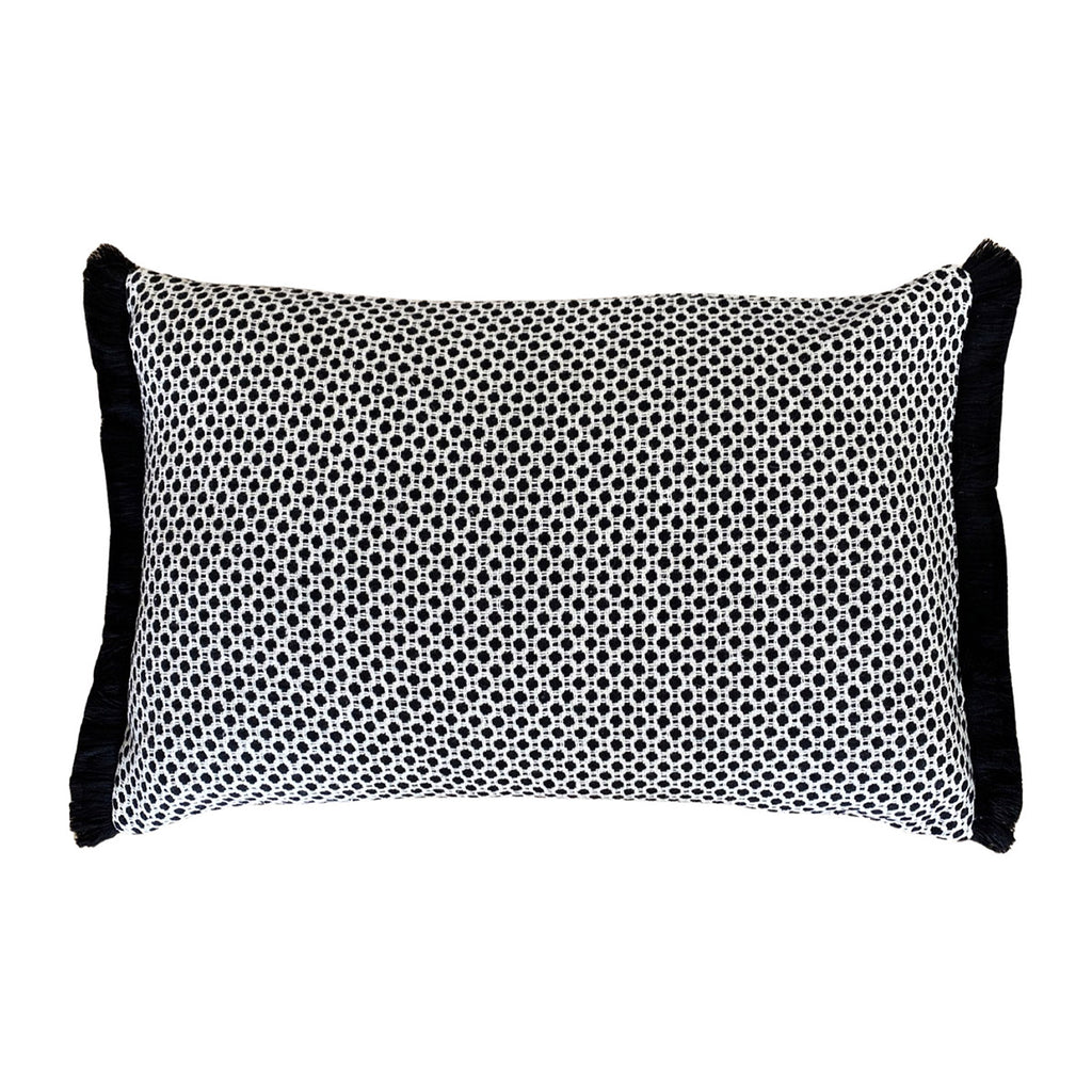 Buy Luxe Cushions & Linens - Black and White with Fringe - By Luxe & Beau Designs 