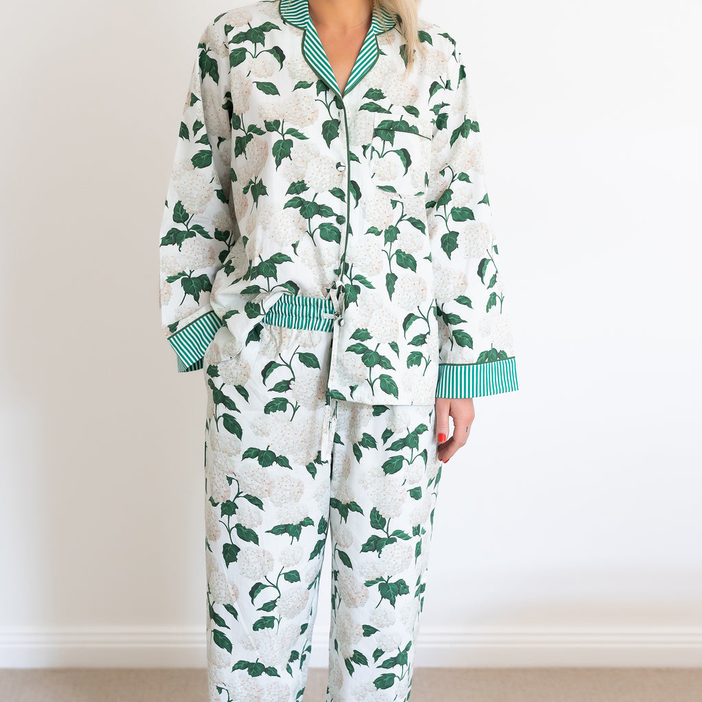 Buy Luxe Cushions & Linens - White Hydrangea Pyjamas - By Luxe & Beau Designs 