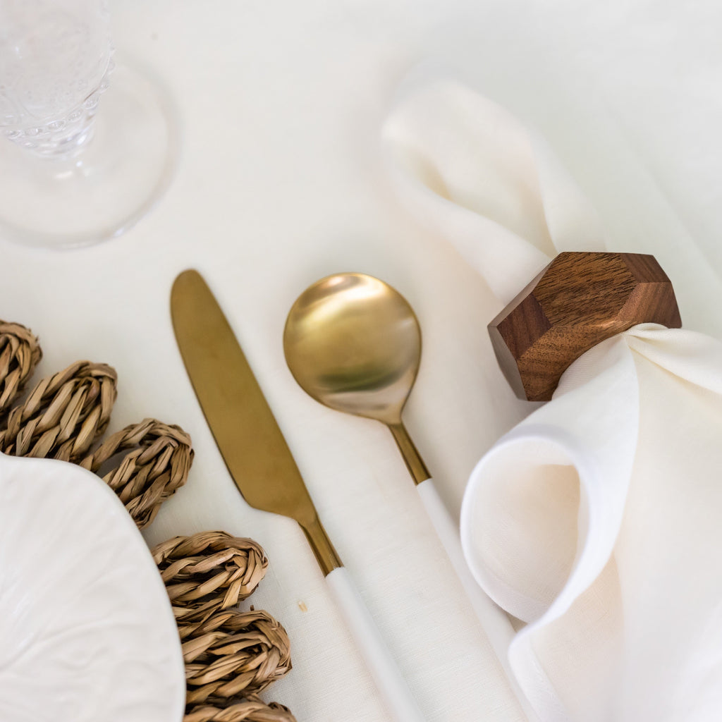 Buy Luxe Cushions & Linens - Chunky Wood Napkin Rings (Set of 4) - By Luxe & Beau Designs 