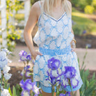 Buy Luxe Cushions & Linens - Blue Bows Camisole Set - By Luxe & Beau Designs 