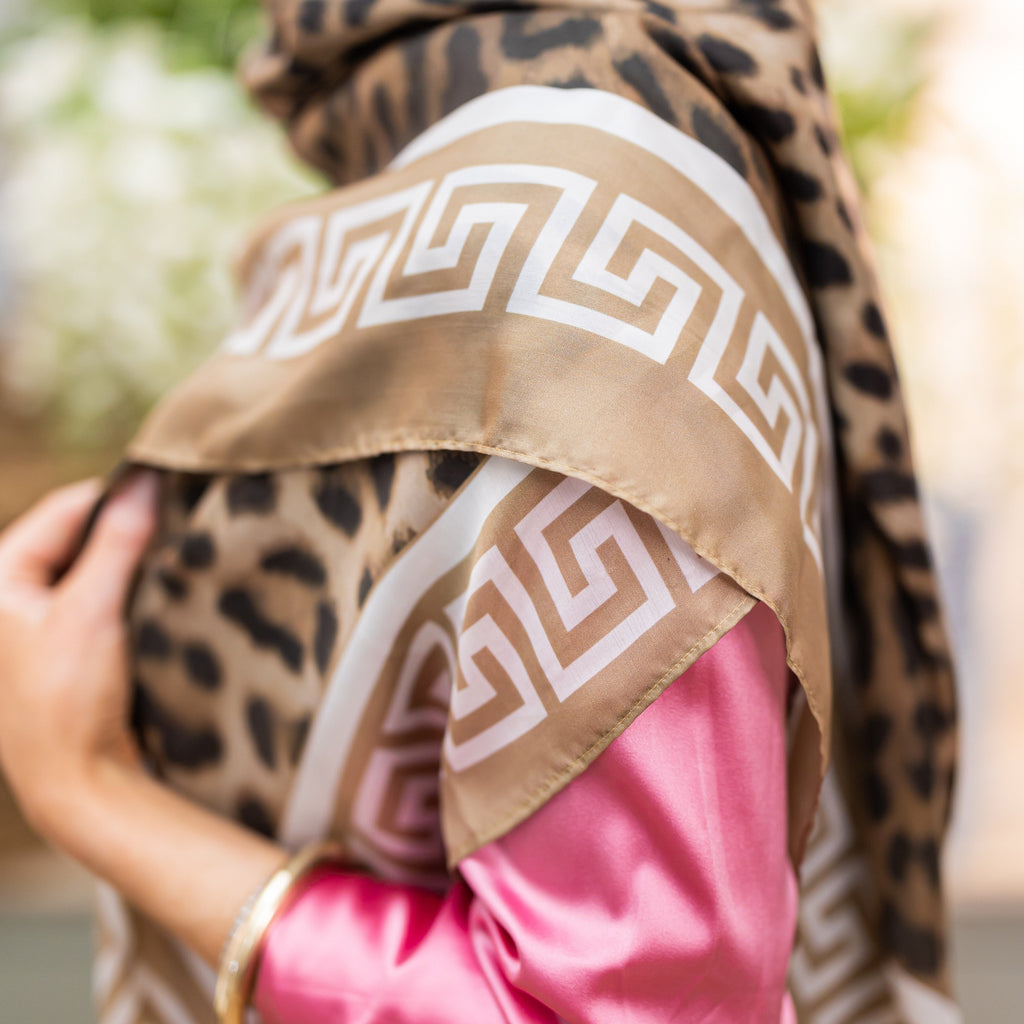 Buy Luxe Cushions & Linens - Leopard Silk Scarf - By Luxe & Beau Designs 