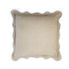 Buy Luxe Cushions & Linens - Beige With White Squiggle Cushion Cover - By Luxe & Beau Designs 