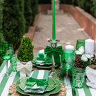 Buy Luxe Cushions & Linens - Green Geometric Glass Tumblers (Set of 6) - By Luxe & Beau Designs 