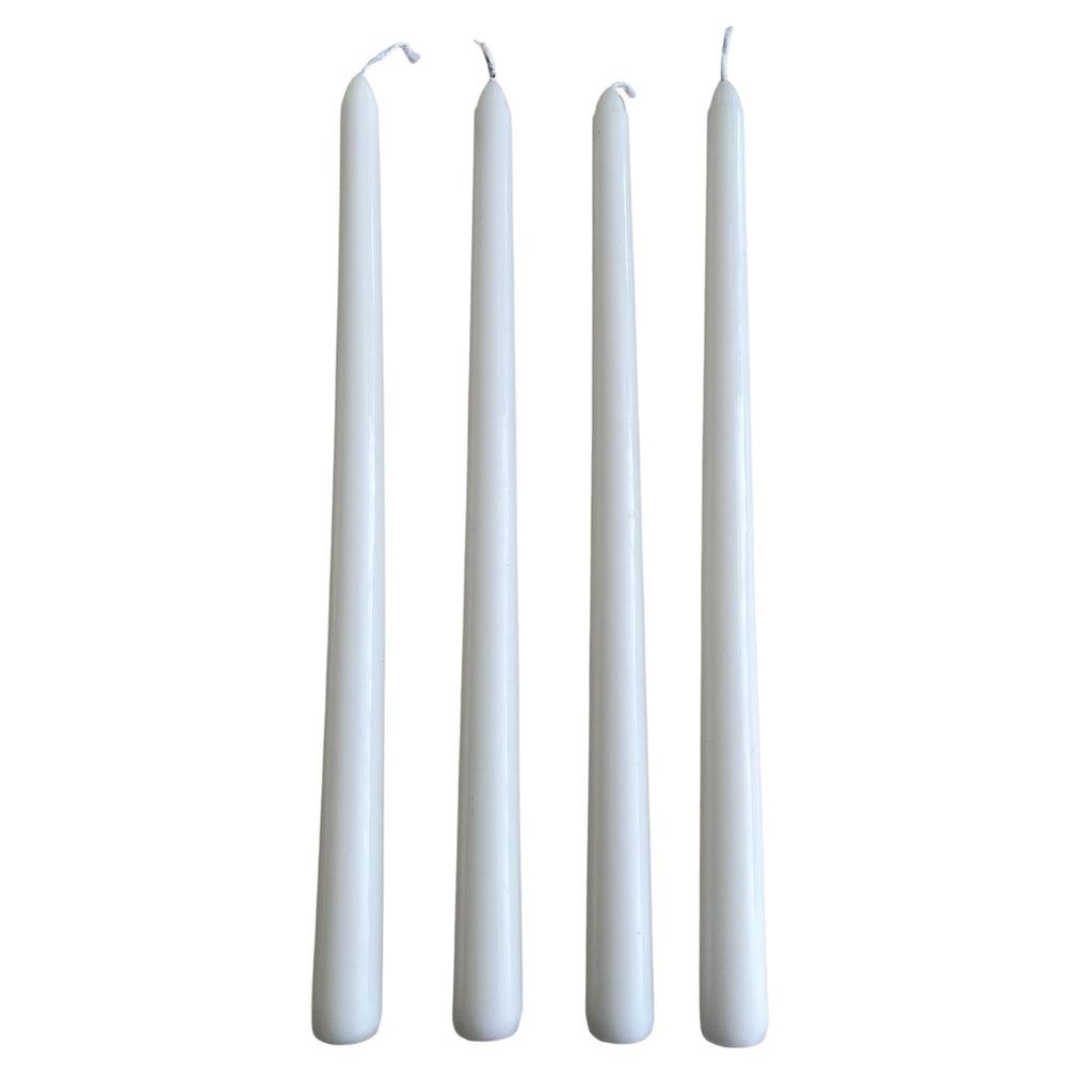 Buy Luxe Cushions & Linens - Milk Tapered Candle (Set of 4) - By Luxe & Beau Designs 