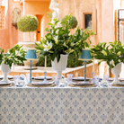 Blue Willow Trellis Napkins (Set of 4) - LUXE AND BEAU