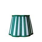 Green Stripe Scallop Lamp Shade