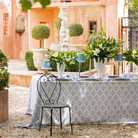 Blue Willow Trellis Table Cloth - LUXE AND BEAU