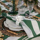 Verdant Green Stripe Napkins (Set of 4) - LUXE AND BEAU