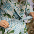 Blue Hydrangea Robe - LUXE AND BEAU