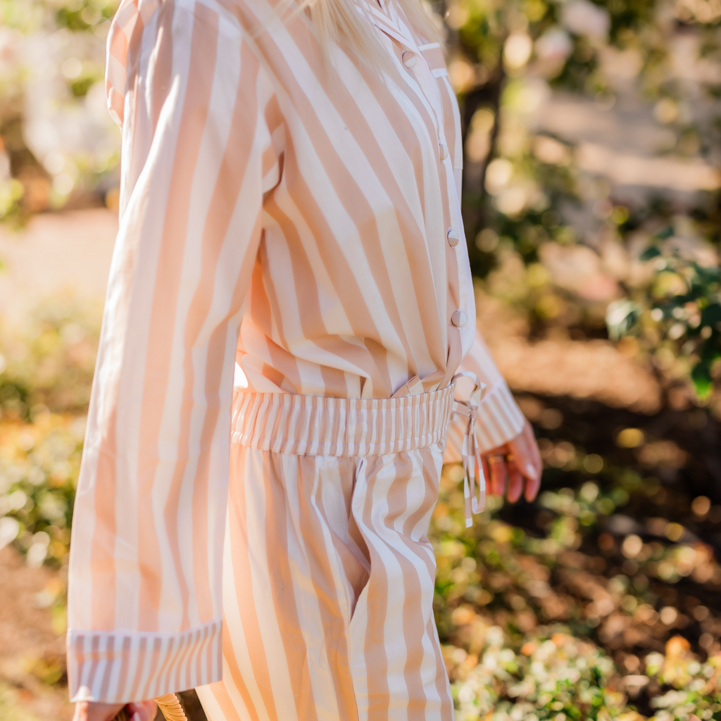 Buy Luxe Cushions & Linens - Blush Stripe Long Sleeve Set - By Luxe & Beau Designs 