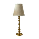 Natural Braided Trim Lamp Shade & Brass Base - Table Lamp - LUXE AND BEAU