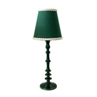 Verdant Green Braided Trim Lamp Shade & Verdant Green Base - Table Lamp - LUXE AND BEAU