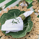 Buy Luxe Cushions & Linens - Green Stripe Napkin Rings (Set of 4) - By Luxe & Beau Designs 