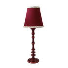 Rouge Braided Trim Lamp Shade & Rouge Base - Table Lamp