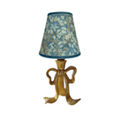 Navy Tapestry Lamp Shade & Beau Base - Table Lamp - LUXE AND BEAU