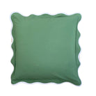 Buy Luxe Cushions & Linens - Green With White Squiggle Cushion Cover - By Luxe & Beau Designs 