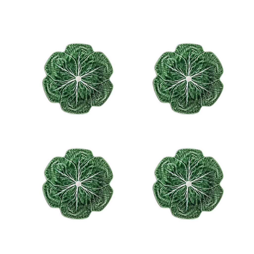 Buy Luxe Cushions & Linens - Green Cabbage Side Plate (Set Of 4) - By Luxe & Beau Designs 