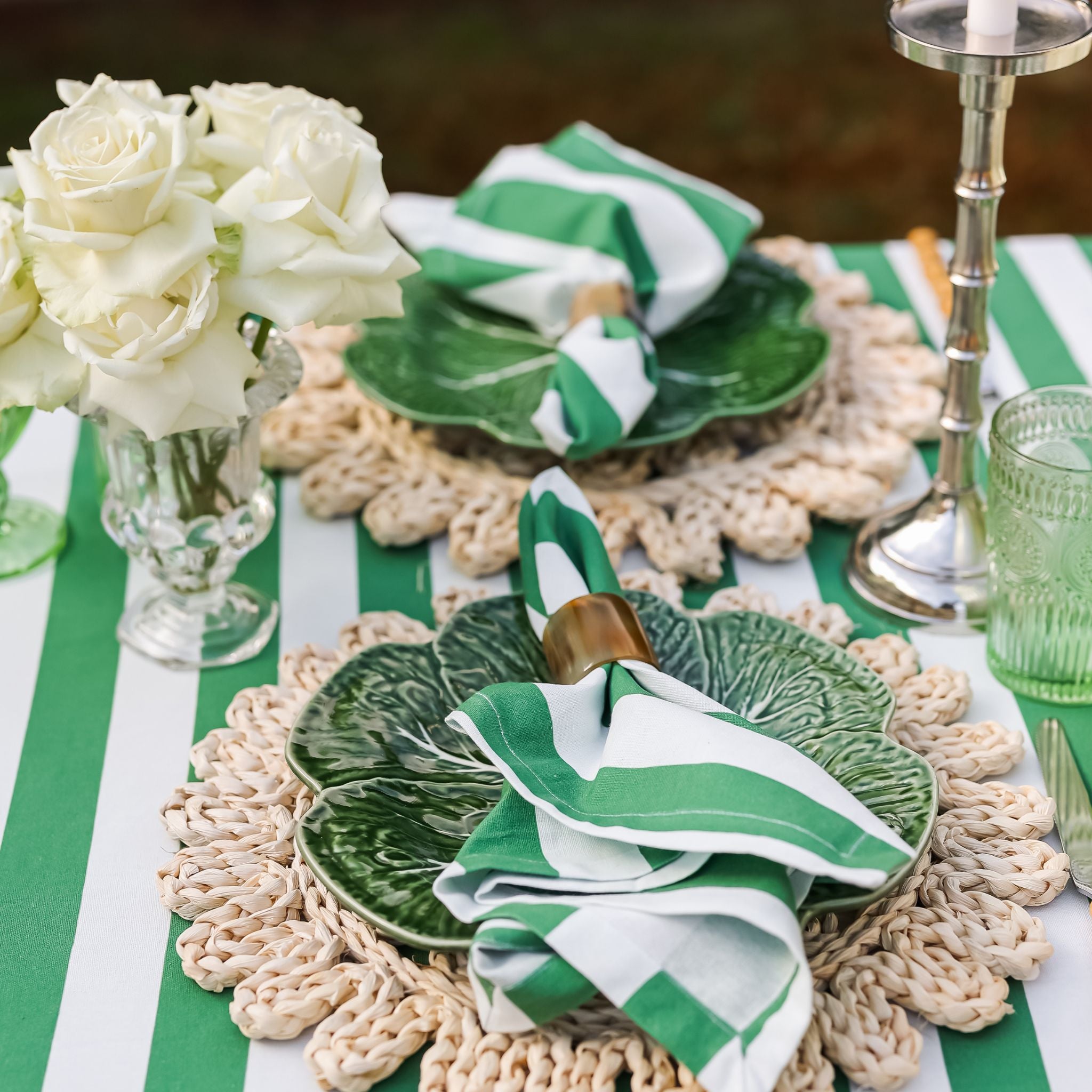 Buy Luxe Cushions & Linens - Green Cabbage Dinner Plate - By Luxe & Beau Designs 