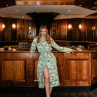 Versailles Green Cotton Robe Green - LUXE AND BEAU