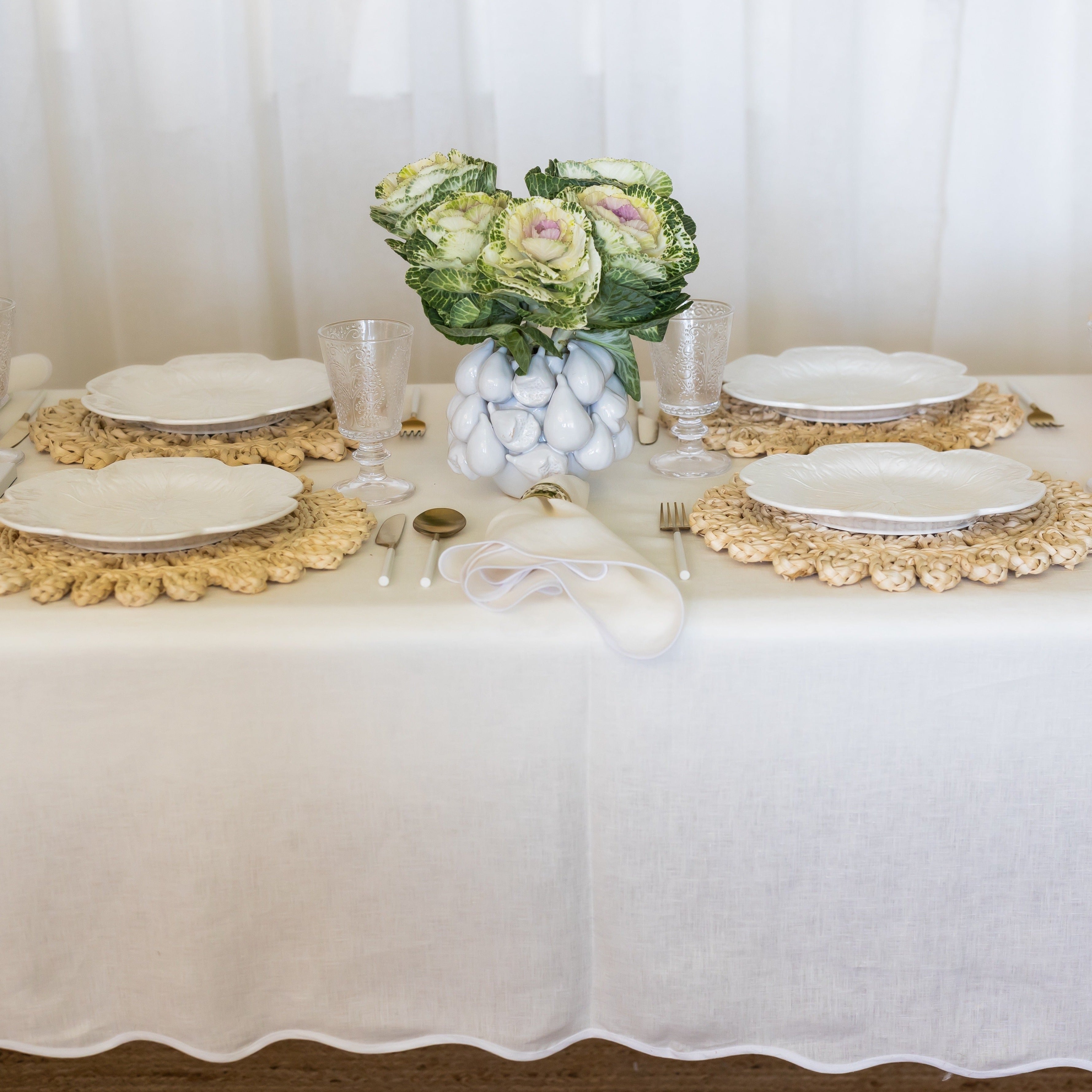 White Cabbage Dinner Plate - LUXE AND BEAU
